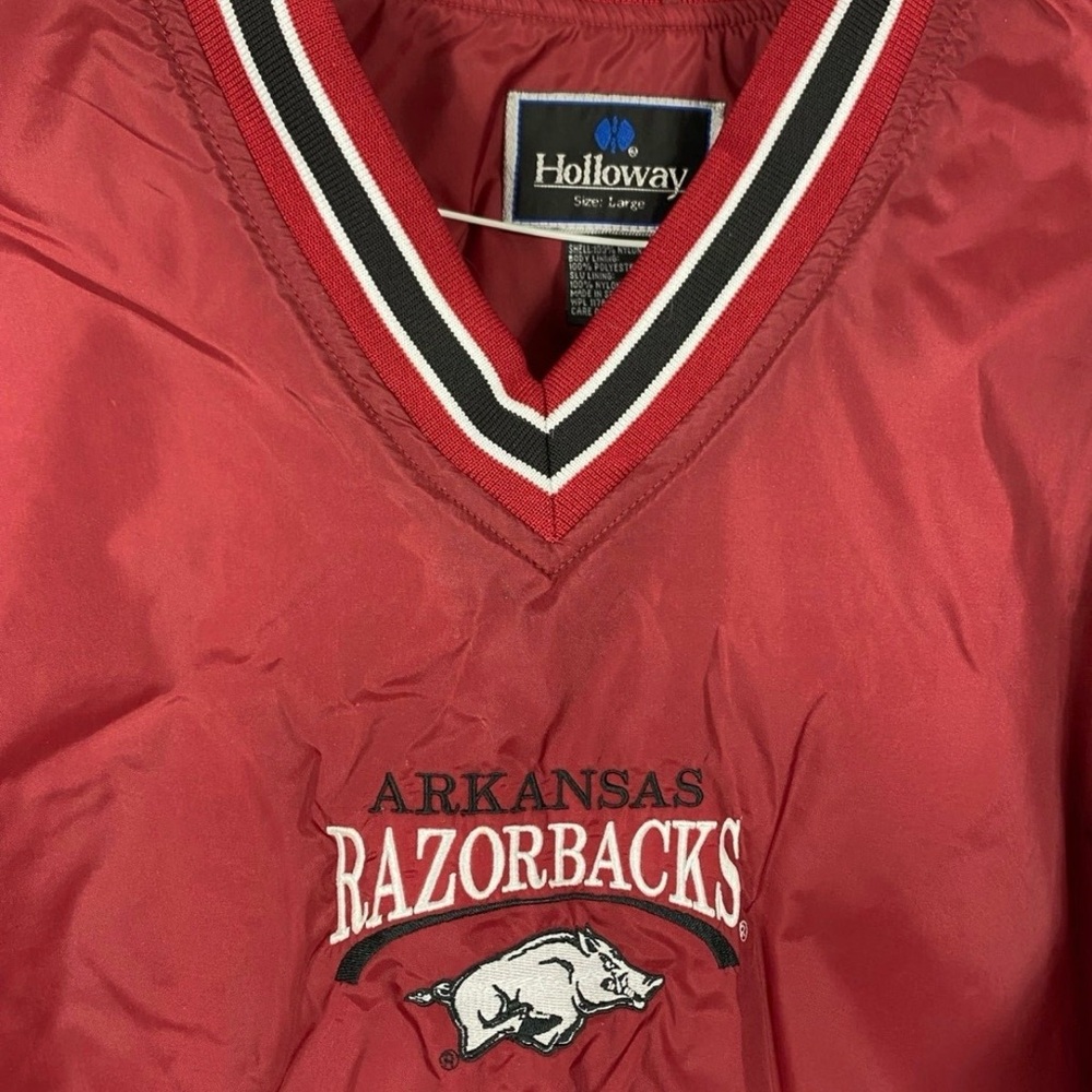 Holloway Red Razorbacks V-Neck Pullover - Picture 2 of 3